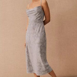 Anthropologie BHLDN Slate Grey Taye Midi Dress, Size 6